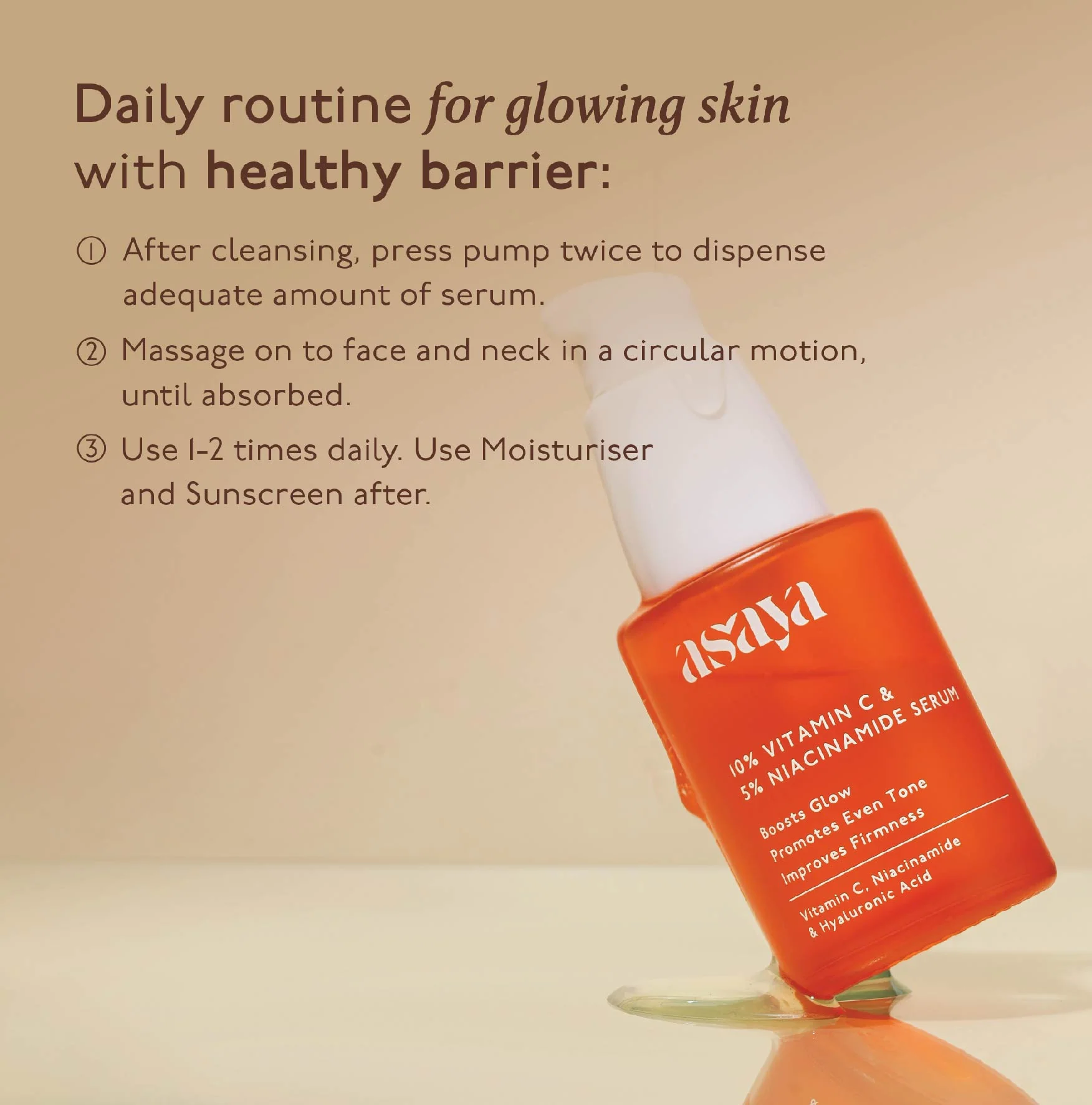 10% Vitamin C & 5% Niacinamide Serum for Dry Dull & Uneven Skin - Mini - Image 6